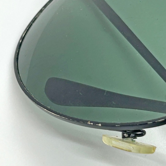 Vintage 1970's RARE Ray-Ban Green Lens Aviator Sunglasses - Picture 5 of 11